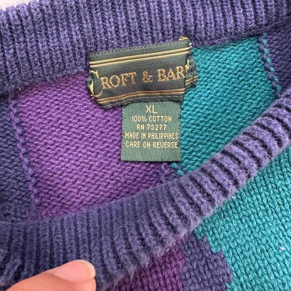 Vintage 1990’s Striped Cotton Grandpa Sweater - Picture 5 of 7